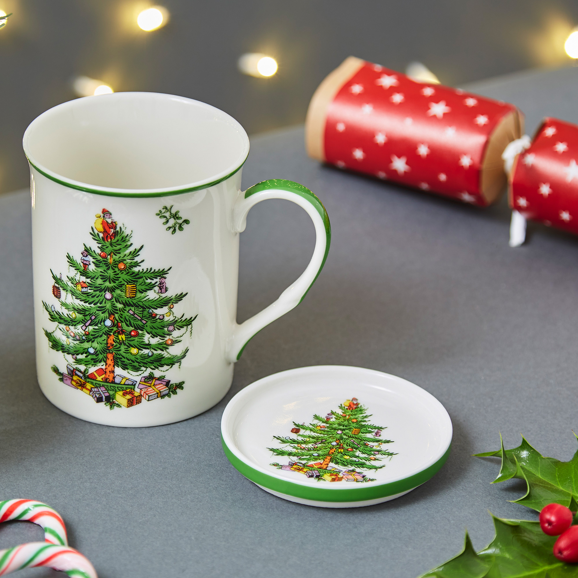 Christmas Tree Mug & Coaster Set image number null